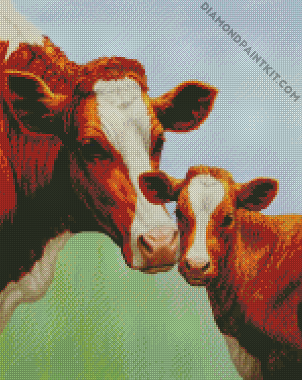 Cow And Calf - 5D Diamond Painting 