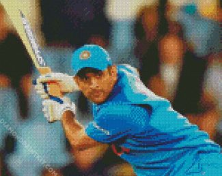 Cricketer Dhoni diamond painting