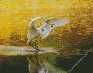 Egret Bird diamond painting