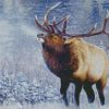 Elk In Snow Art diamond painting
