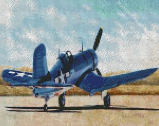 F4U Aircraft diamond painting