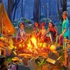 Family Campfire diamond painting