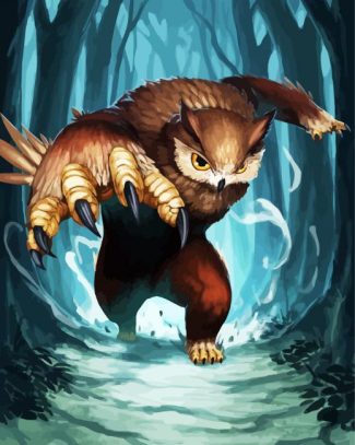 Fantasy Owlbear diamond painting