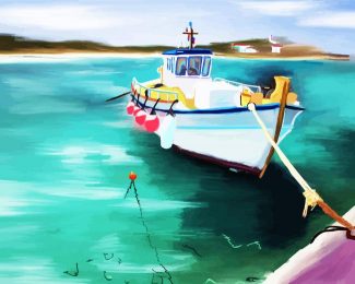 Fishing Boat Art diamond painting