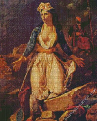 Greece On The Ruins Of Missolonghi By Delacroix Eugene diamond painting