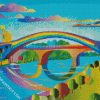 Illustration Rainbow Bridge diamond painting