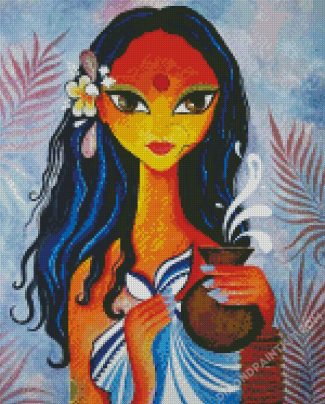 Indian Tribal Girl diamond painting