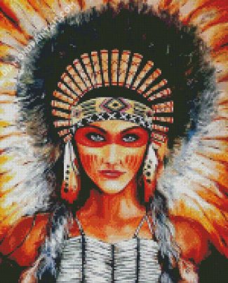 Indigenous Girl Art diamond painting
