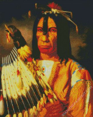 Indigenous Man diamond painting