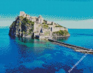 Italy Ischia Aragonese Castle diamond painting