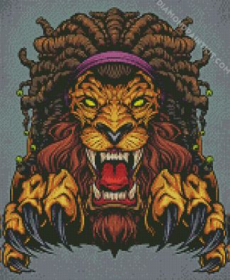 Lion With Dreadlocks diamond painting