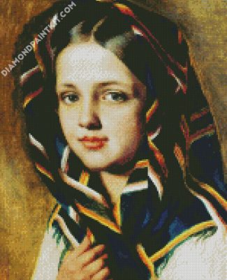 Little Girl In Scarf diamond painting