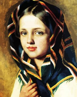 Little Girl In Scarf diamond painting