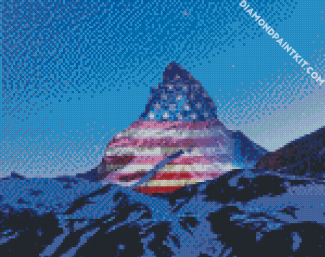 Matterhorn USA Flag diamond painting