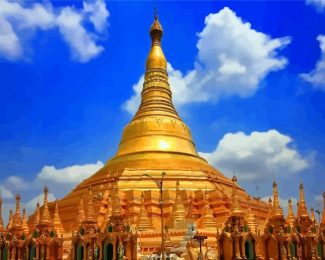 Maynmar Shwedagon Pagoda diamond painting