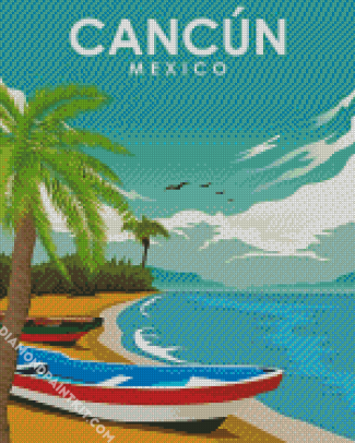 Mexico Cancun Poster diamond painting