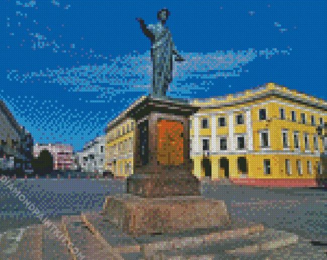 Monument To Duc De Richelieu Odessa diamond painting
