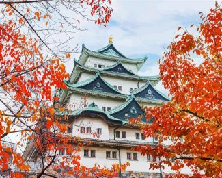 Nagoya Castle In Fall diamond painting
