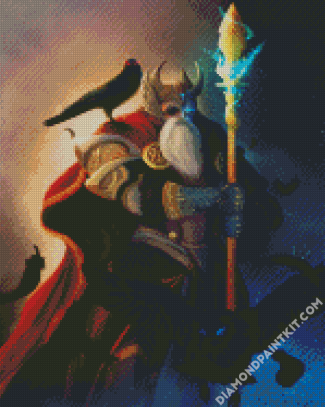 Odin And Crows diamond painting