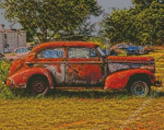 Old Rusted Car diamond painting