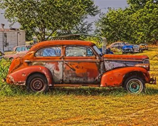 Old Rusted Car diamond painting