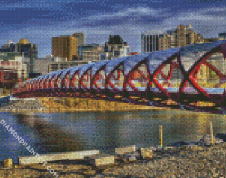 Peace Bridge Calgary diamond painting