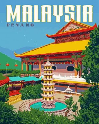 Penang Malaysia Poster diamond painting