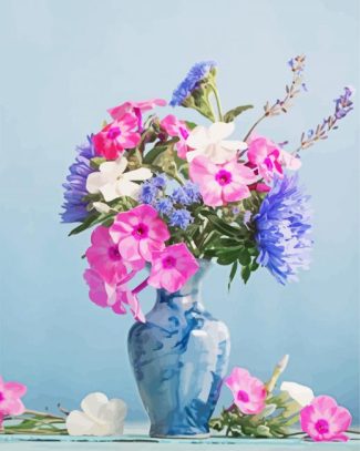 Phlox In Blue Vase diamond painting