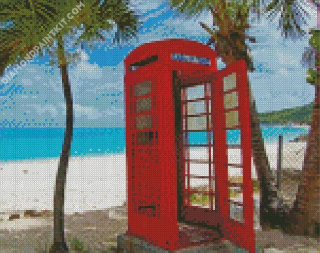 Phone Box In Antigua diamond painting