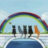 Rainbow Bridge Kitties diamond painting