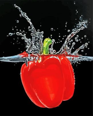 Red Pepper In Water diamond painting