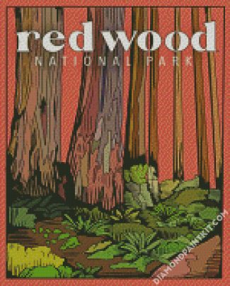 Redwoods National Park Poster diamond painting