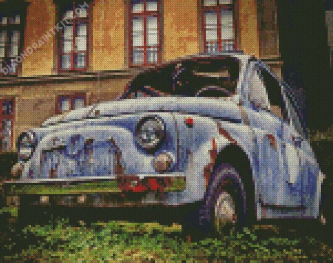 Rusty Vintage Fiat diamond painting