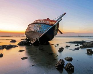 Rusty Shipwreck diamond painting
