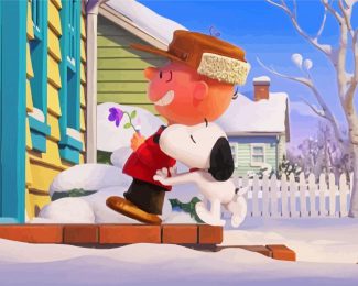 Snoopy And Charlie Peanuts Movie diamond painting