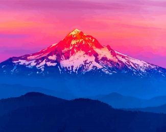 Sunset At Everest Mountain diamond painting