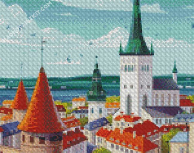 Tallinn City Estonia diamond painting