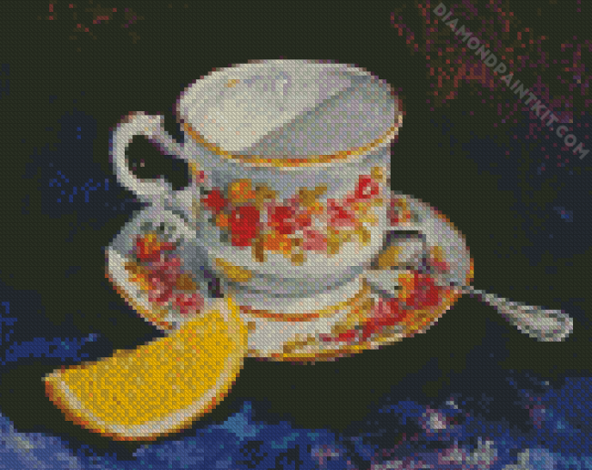 Teacup And Lemon diamond painting