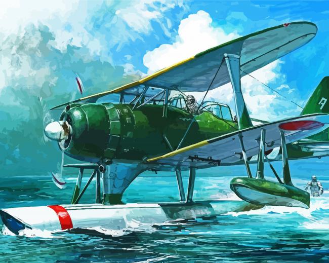 The Military Seaplane diamond painting