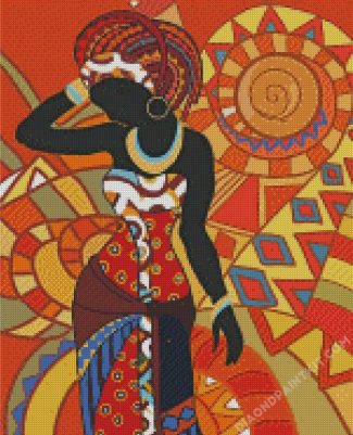 Tribal Woman Art diamond painting