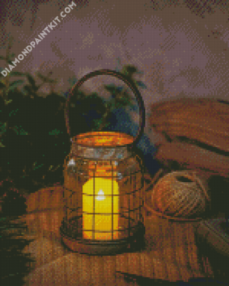 Vintage Candle Lantern diamond painting