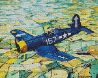 Vought F4U Corsair Fighter Aircraft diamond painting