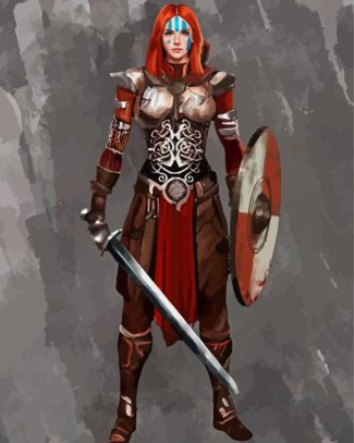 Warrior Shield Maiden diamond painting