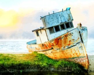 Abandoned Shipwreck diamond painting