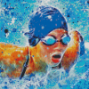 Abstract Swimmer diamond painting