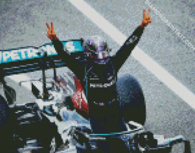 Aesthetic Lewis Hamilton F1 diamond painting