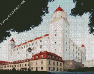 Aesthetic Bratislava Castle Slovakia diamond painting