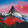 Aesthetic Matterhorn diamond painting