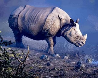Aesthetic Rhinoceros Animal diamond painting
