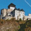 Aesthetic Trencin Castle Slovakia diamond painting
